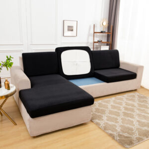 Black Microfiber Cover for a seat cushion