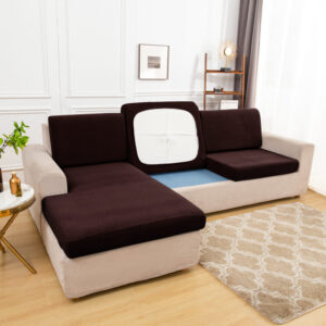 Brown Microfiber Cover for a seat cushion