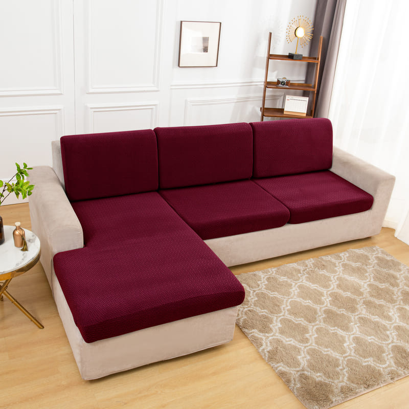 Burgundy Microfiber Cover for a seat cushion 2 Burgundy Microfiber Cover for a seat cushion - Image 2