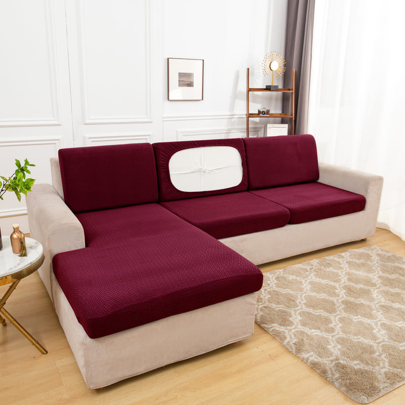Burgundy Microfiber Cover for a seat cushion 3 Burgundy Microfiber Cover for a seat cushion - Image 3