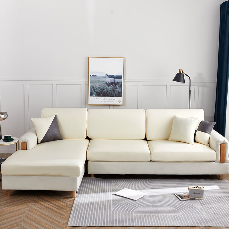 Cream Leather Faux Leather Cover for a seat cushion 3 Cream Leather Faux Leather Cover for a seat cushion - Image 3