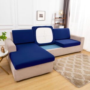 Stretch Blue Cover for a sofa