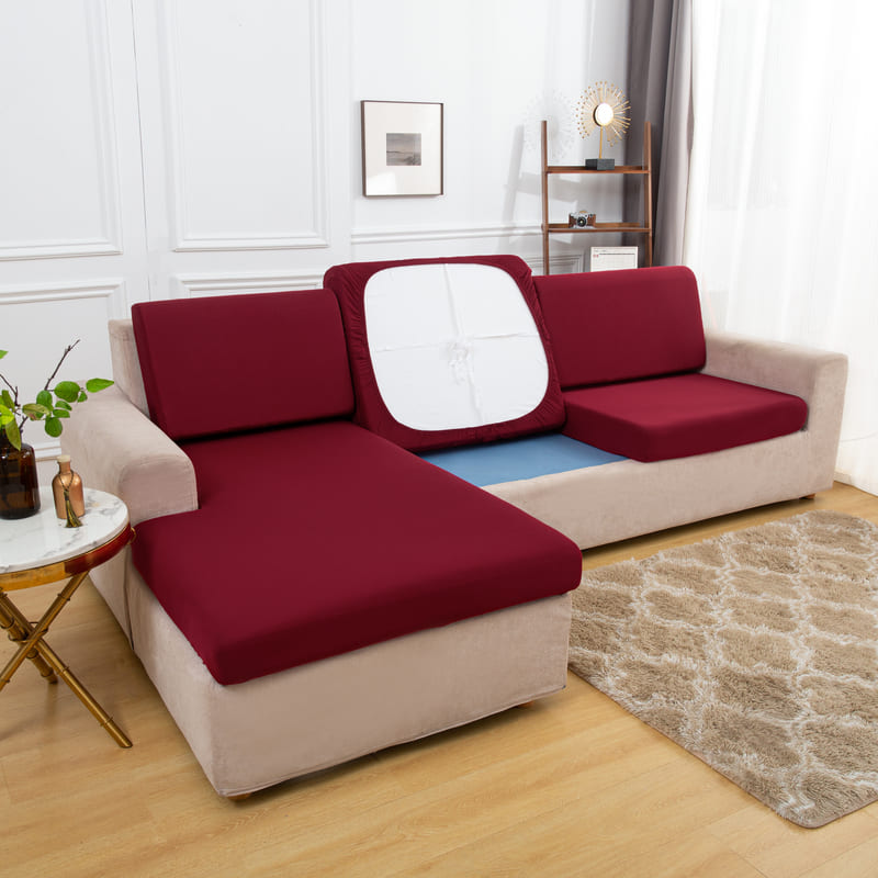 Stretch Burgundy Cover for a sofa 1 Stretch Burgundy Cover for a sofa