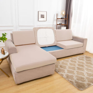 Stretch Ecru Cover for a sofa
