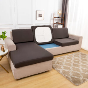 Stretch Charcoal Gray Cover for a sofa