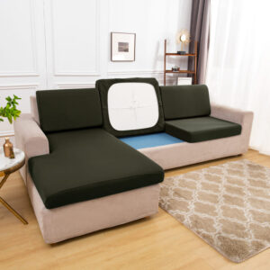 Stretch Khaki Cover for a sofa