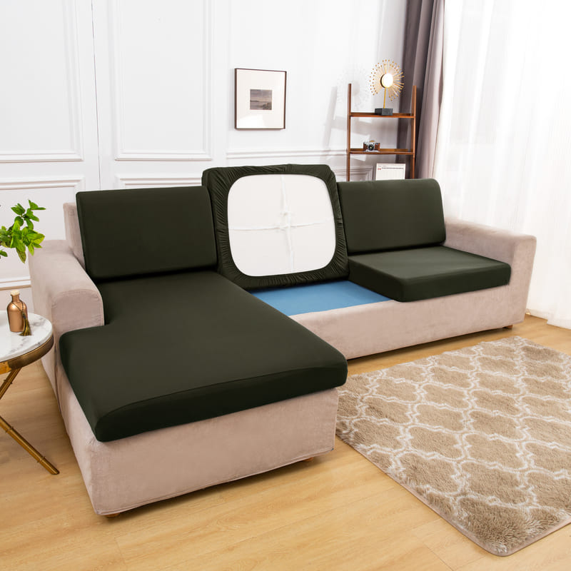 Stretch Khaki Cover for a sofa 1 Stretch Khaki Cover for a sofa