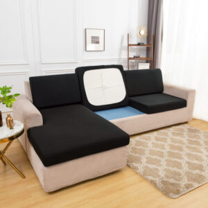 Stretch Black Cover for a sofa