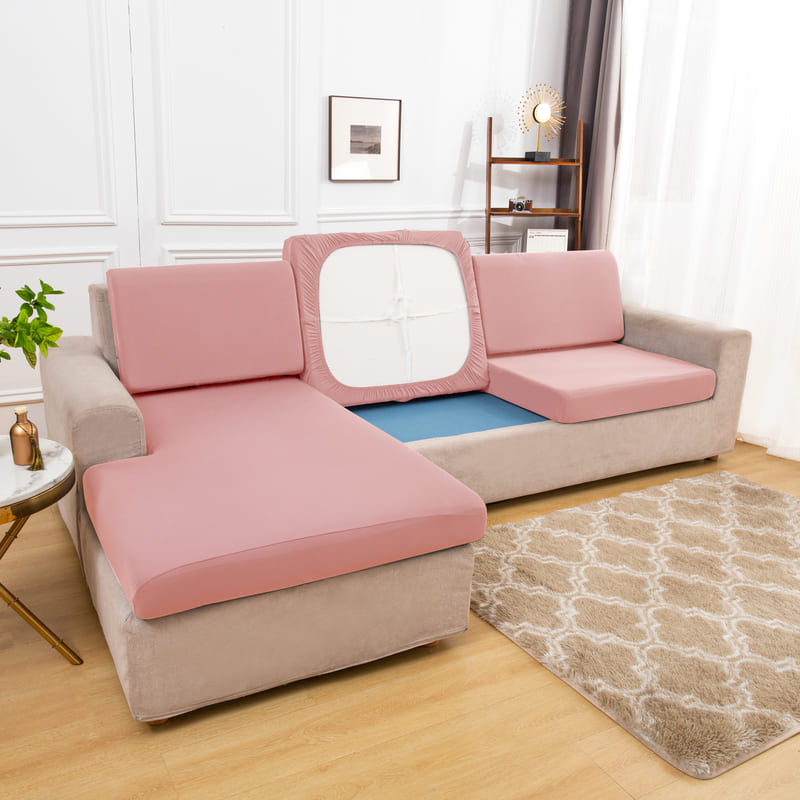 Stretch Dusty Pink Cover for a sofa 1 Stretch Dusty Pink Cover for a sofa