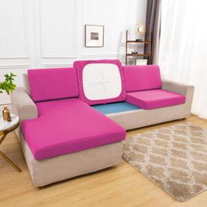 Stretch Pink Cover for a sofa