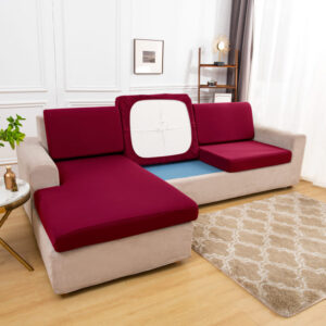 Stretch Red Cover for a sofa