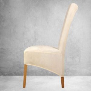 Ecru Velvet Cover for a dining chair