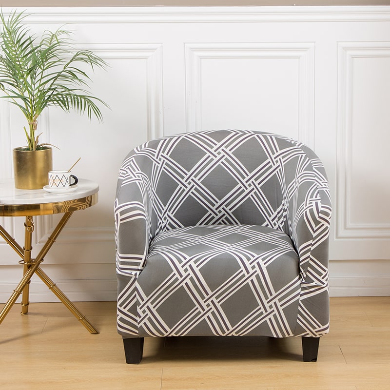 Gray Interlaced Cover for an armchair 1 Gray Interlaced Cover for an armchair