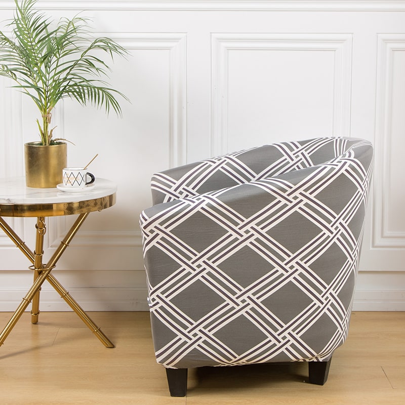 Gray Interlaced Cover for an armchair 3 Gray Interlaced Cover for an armchair - Image 3