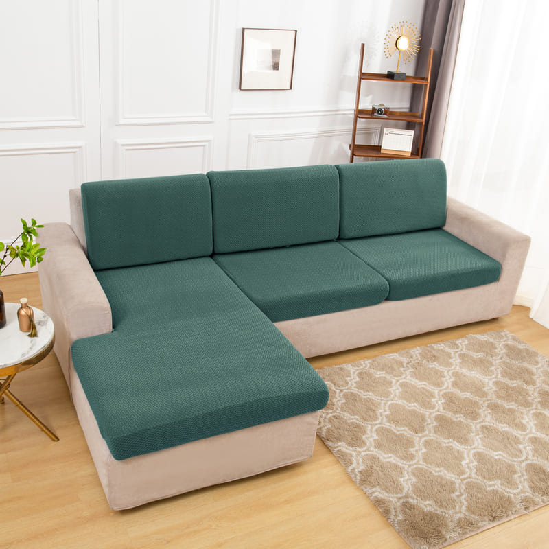 Green Microfiber Cover for a seat cushion 2 Green Microfiber Cover for a seat cushion - Image 2