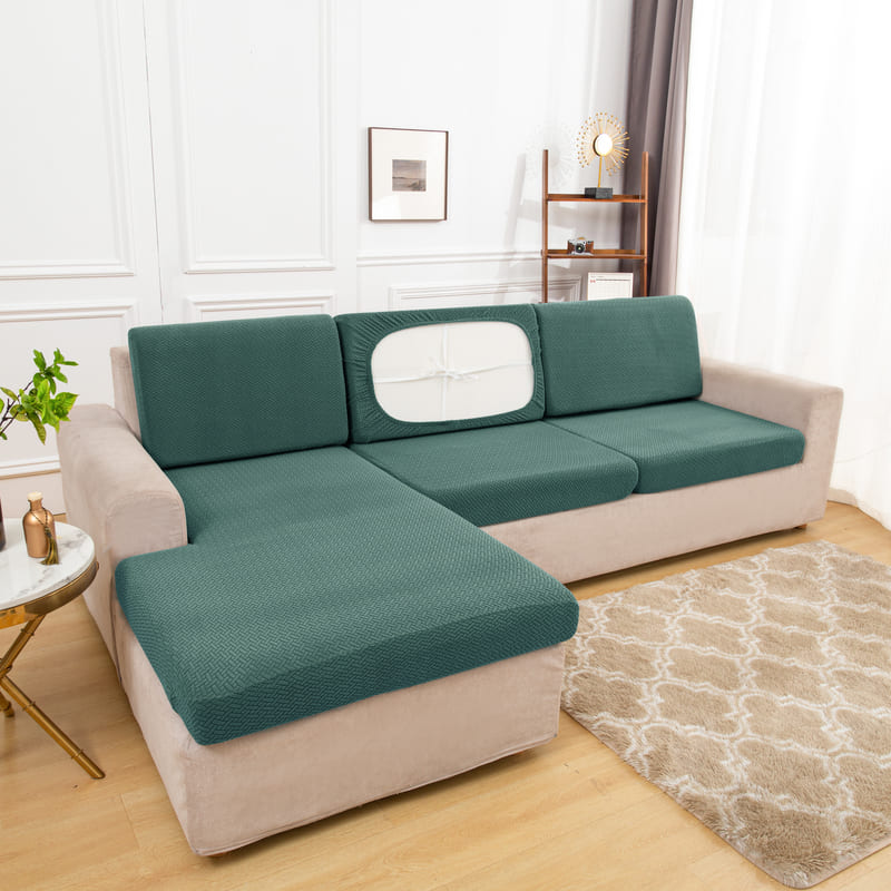 Green Microfiber Cover for a seat cushion 3 Green Microfiber Cover for a seat cushion - Image 3