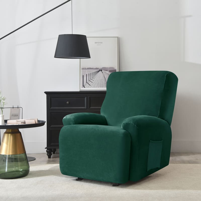 Recliner Pine Green Velvet Cover for an armchair 2 Recliner Pine Green Velvet Cover for an armchair - Image 2