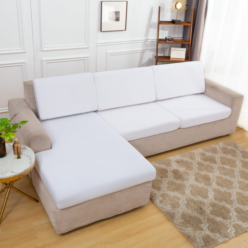 Stretch White Cover for a sofa 2 Stretch White Cover for a sofa - Image 2