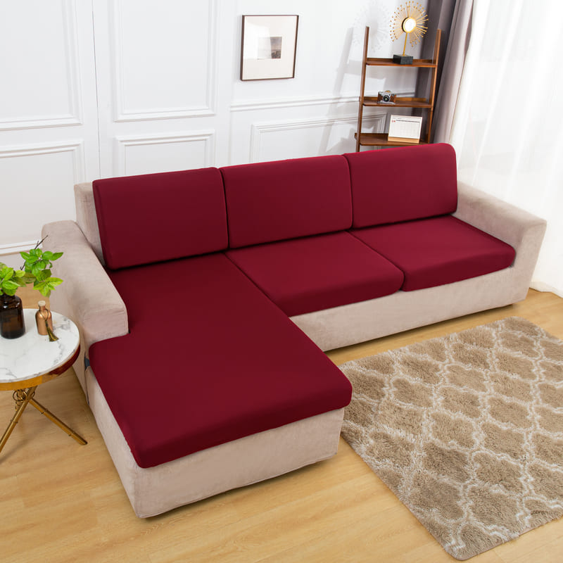 Stretch Burgundy Cover for a sofa 2 Stretch Burgundy Cover for a sofa - Image 2