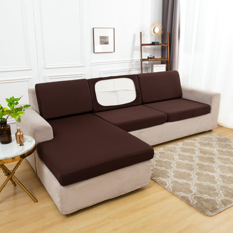Stretch Brown Cover for a sofa 2 Stretch Brown Cover for a sofa - Image 2