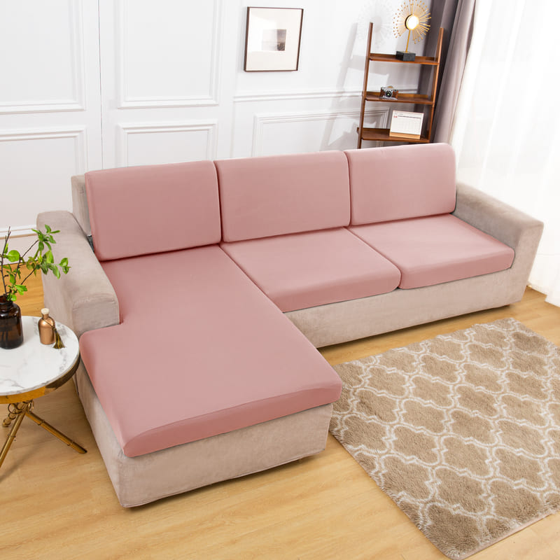Stretch Dusty Pink Cover for a sofa 2 Stretch Dusty Pink Cover for a sofa - Image 2