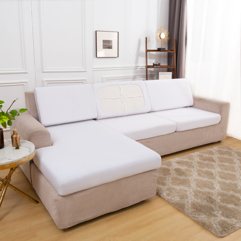 Stretch White Cover for a sofa 3 Stretch White Cover for a sofa - Image 3
