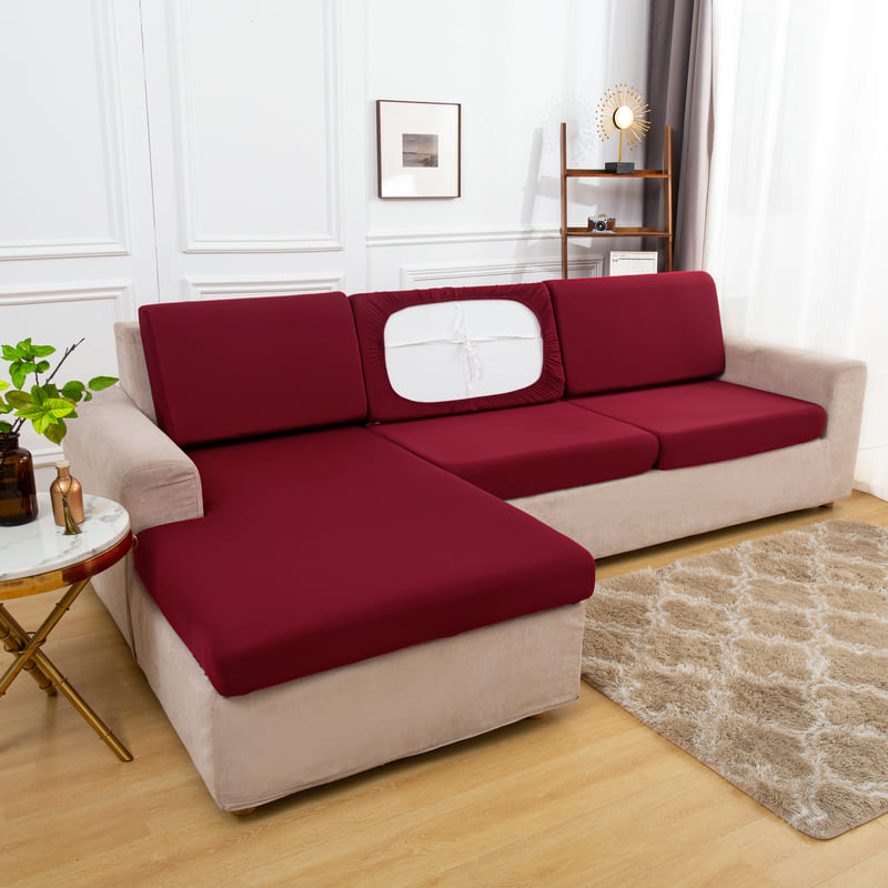 Stretch Burgundy Cover for a sofa 3 Stretch Burgundy Cover for a sofa - Image 3