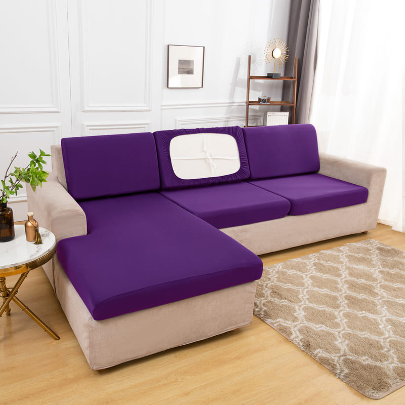Stretch Purple Cover for a sofa 3 Stretch Purple Cover for a sofa - Image 3