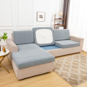Light Gray Microfiber Cover for a seat cushion