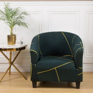 Linen Golden Cover for an armchair