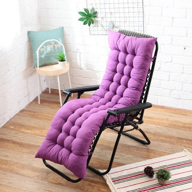 Padded Purple Cover for a sun lounger cushion 1 Padded Purple Cover for a sun lounger cushion