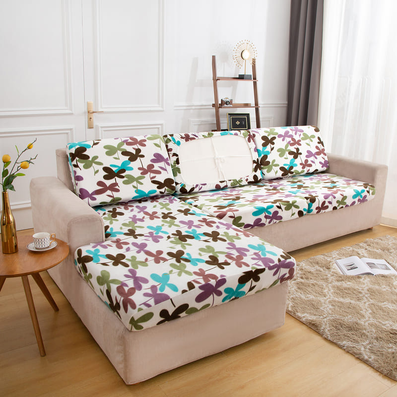 Plush Floral Cover for a seat cushion 3 Plush Floral Cover for a seat cushion - Image 3