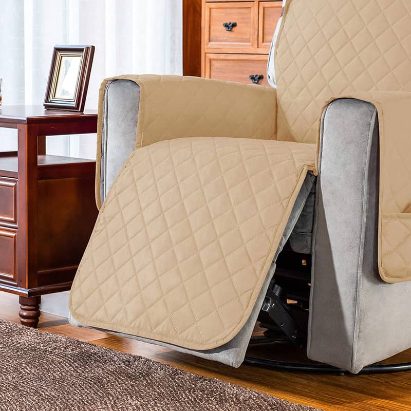 Quilted Beige Waterproof Protector for an armchair 4 Quilted Beige Waterproof Protector for an armchair - Image 4
