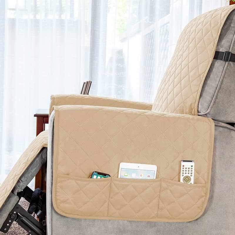 Quilted Beige Waterproof Protector for an armchair 3 Quilted Beige Waterproof Protector for an armchair - Image 3