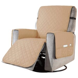 Quilted Beige Waterproof Protector for an armchair