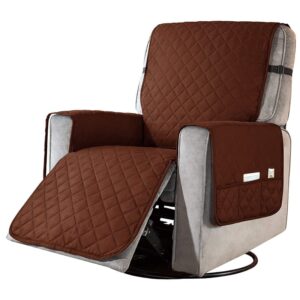 Quilted Brown Waterproof Protector for an armchair