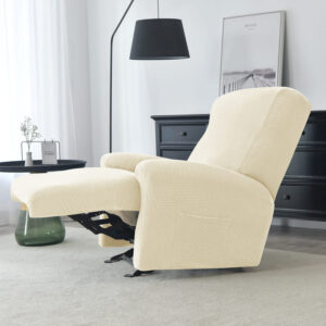 Recliner Beige Jacquard Cover for an armchair