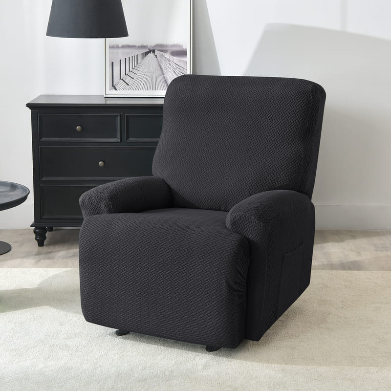 Recliner Black Microfiber Cover for an armchair 2 Recliner Black Microfiber Cover for an armchair - Image 2