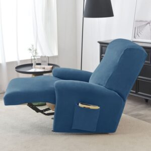 Recliner Blue Velvet Cover for an armchair