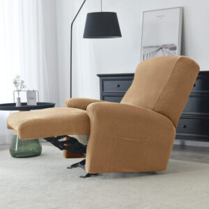 Recliner Brown Jacquard Cover for an armchair