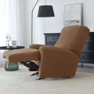 Recliner Brown Jacquard Cover for an armchair, model LOU-100