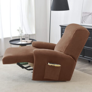 Recliner Brown Velvet Cover for an armchair