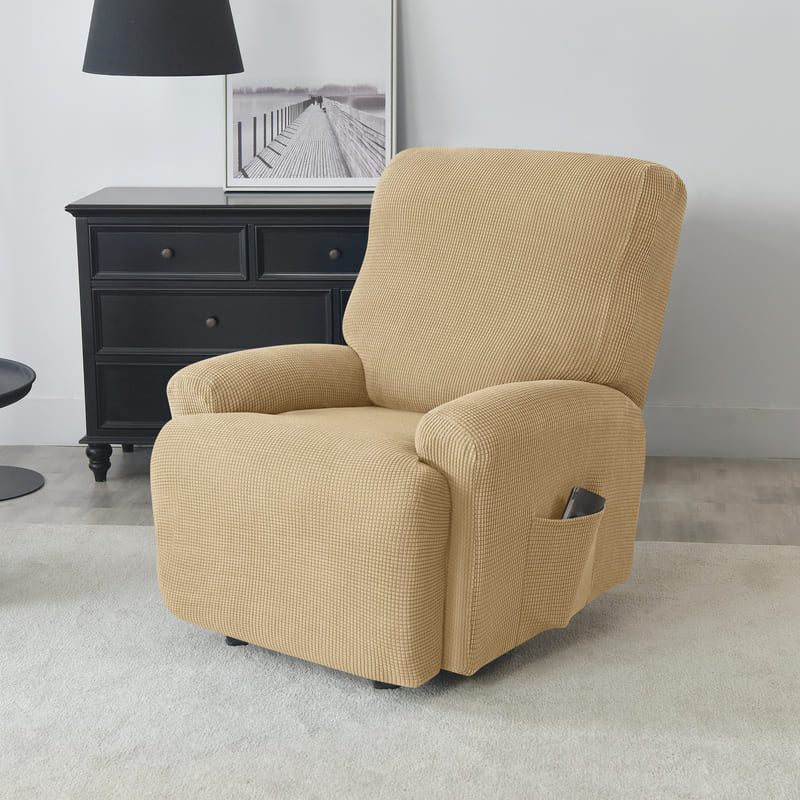 Recliner Camel Jacquard Cover for an armchair 2 Recliner Camel Jacquard Cover for an armchair - Image 2