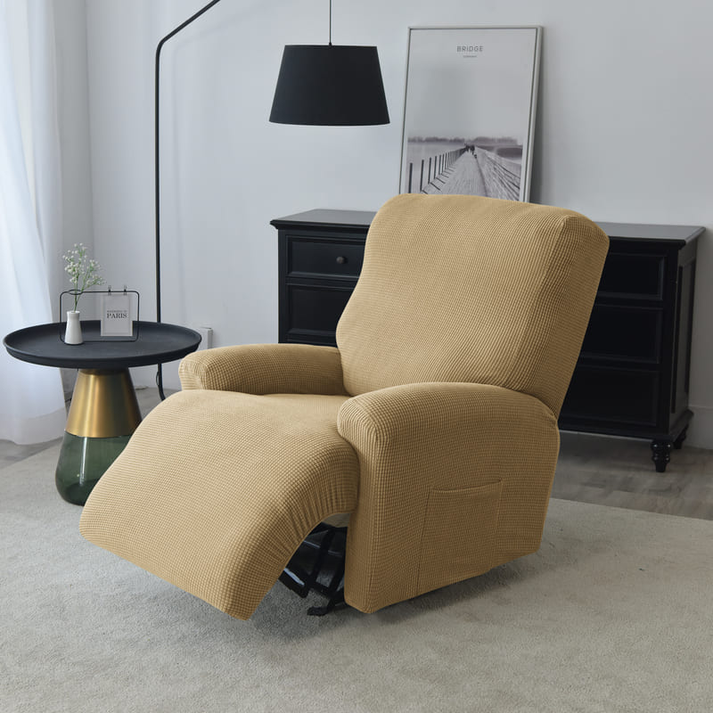 Recliner Camel Jacquard Cover for an armchair 3 Recliner Camel Jacquard Cover for an armchair - Image 3