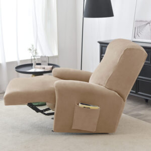 Recliner Camel Velvet Cover for an armchair