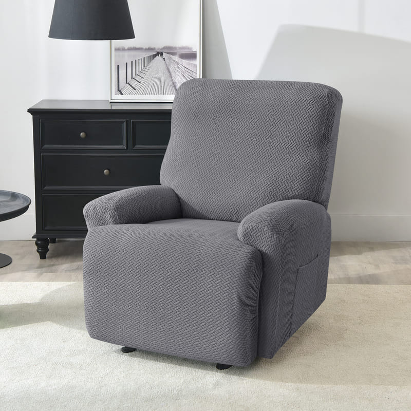 Recliner Charcoal Gray Microfiber Cover for an armchair 2 Recliner Charcoal Gray Microfiber Cover for an armchair - Image 2