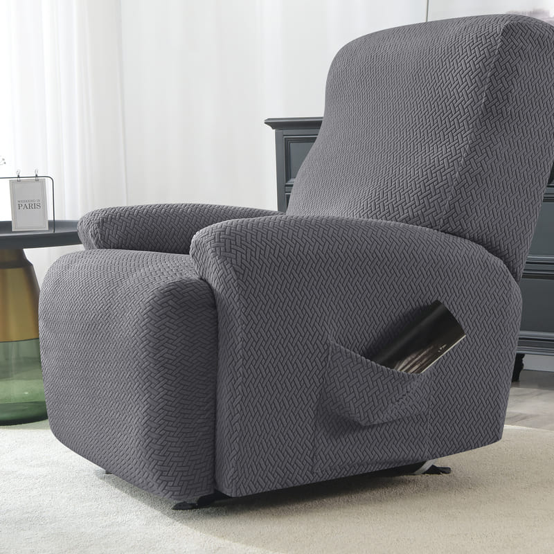 Recliner Charcoal Gray Microfiber Cover for an armchair 3 Recliner Charcoal Gray Microfiber Cover for an armchair - Image 3