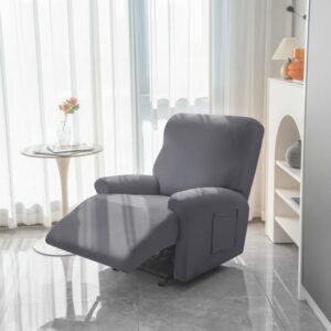 Recliner Gray Cover for an armchair, model LOU-084