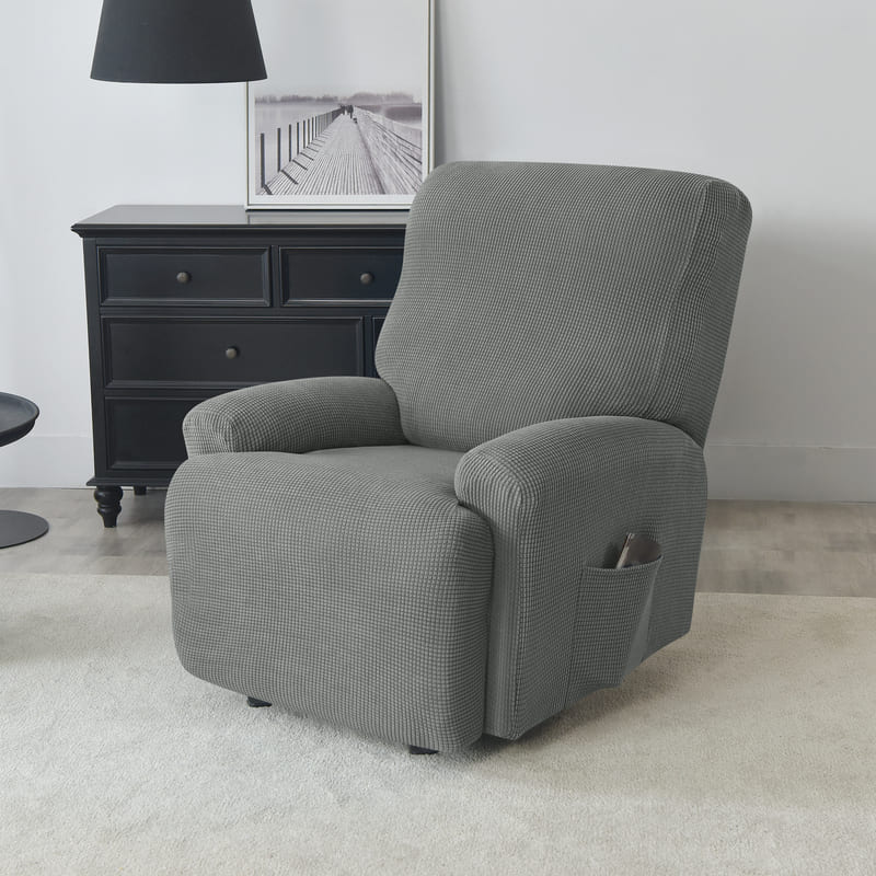 Recliner Gray Jacquard Cover for an armchair 2 Recliner Gray Jacquard Cover for an armchair - Image 2