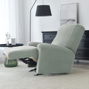 Recliner Gray Jacquard Cover for an armchair, model LOU-085